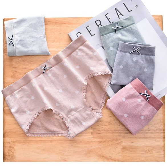 BEE - Celana Dalam Wanita Briefs Elastis Seamless Mid Waist Bahan Katun TM 9141-1