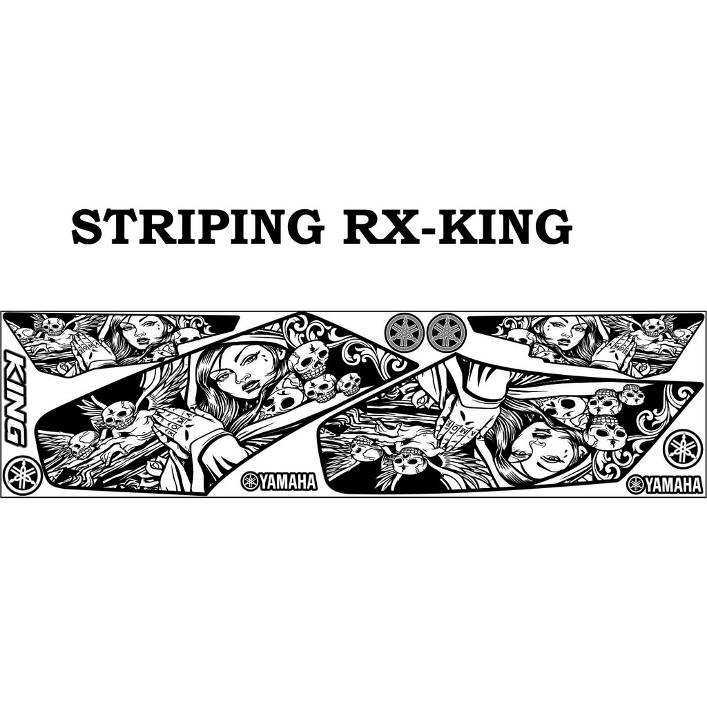 STRIPING MOTOR ALL YAMAHA RX KING VARIASI RACING POLET SETIKER /  RX KING STRIPING LINE