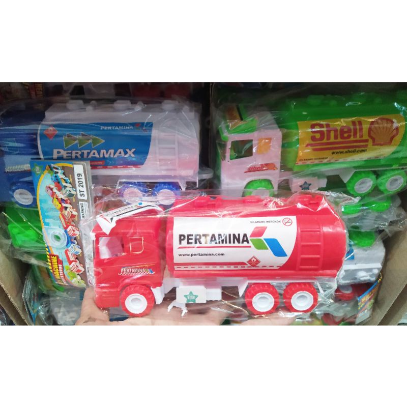 Mainan Anak-anak Truk Tangki Pertamina Truk Pertamax Truck Shell