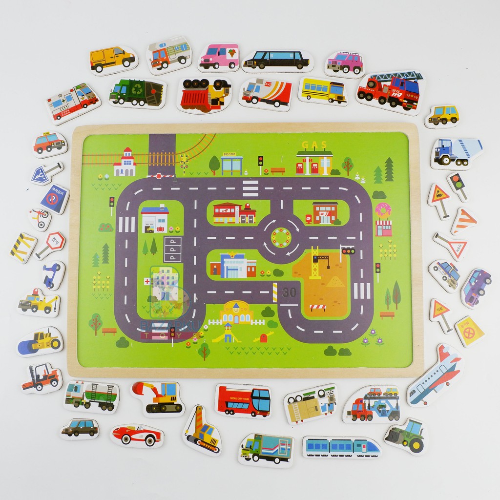 Puzzle Magnet Besar Premium Wooden Puzzle Anak Puzzle Kayu Mainan kayu Wooden Toys  189-8