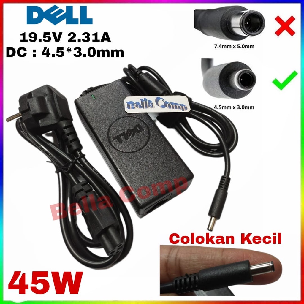 Adaptor Charger Dell Original 19.5v 2.31A Dell inspiron 14 3000 series/dell Xps 13 series 11.3000 series 15 3000 series