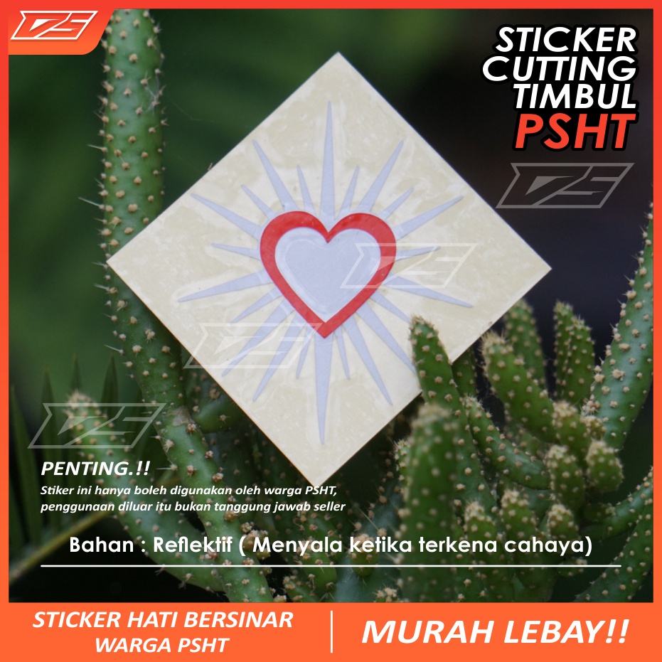 

BIJIAN Sticker Cutting Hati Bersinar Sticker PSHT Timbul