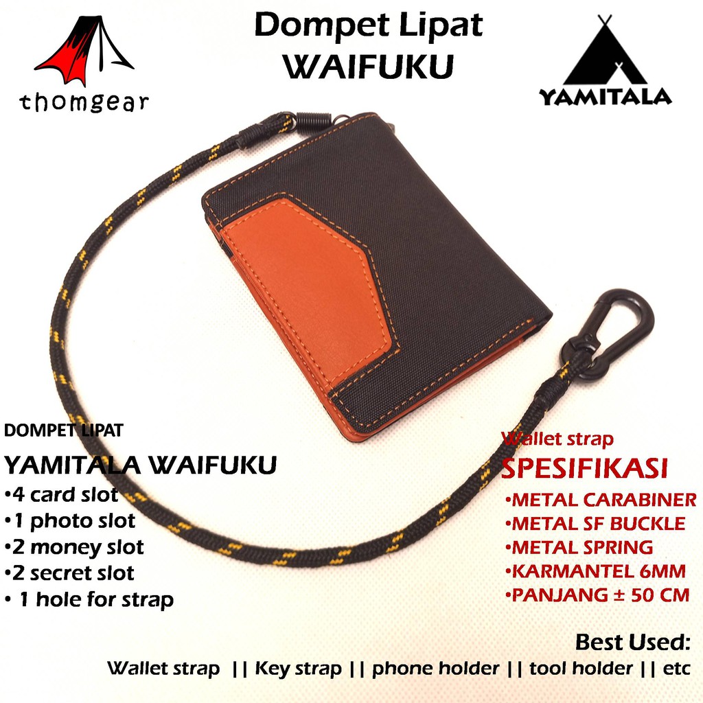 Dompet Outdoor Yamitala Waifuku Dompet Lipat Bahan Cordura Original Yamitala Thomgear