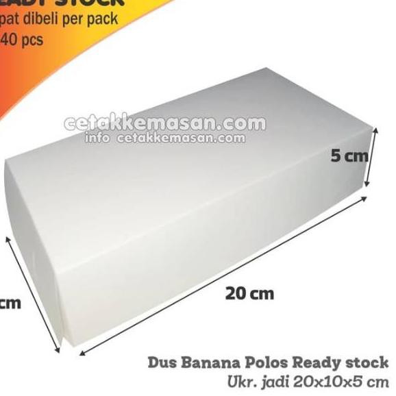 

Top Produk.. Dus Box Kemasan Kue / Banana Nugget / Brownies uk 20x10x5 POLOS, TANPA LAPISAN ANTI MIN