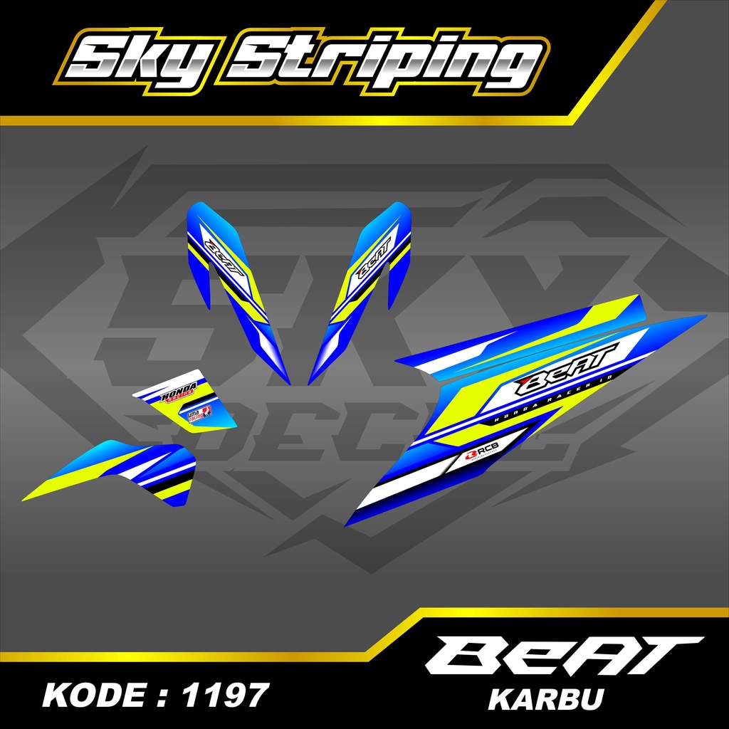 STRIPING BEAT KARBU - STICKER STRIPING VARIASI BEAT KARBU