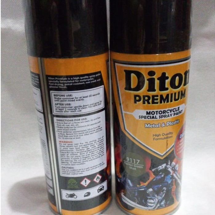 Pilok Pilox Cat Semprot DITON Premium Y9117* Hunter Green Matte / 9117 Hijau Dop Doff (400cc / 400ml)