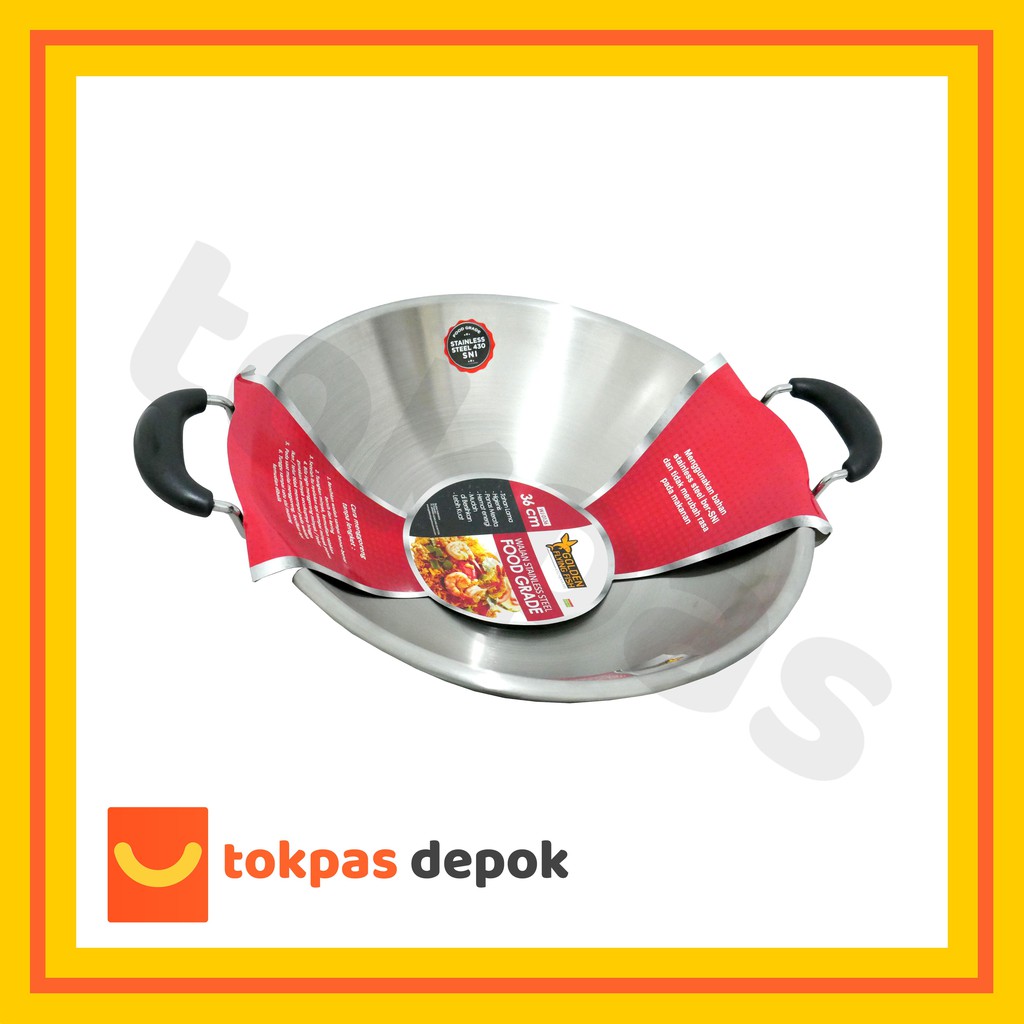 Wajan Stainless 36 cm Golden Flying Fish WJ 0136