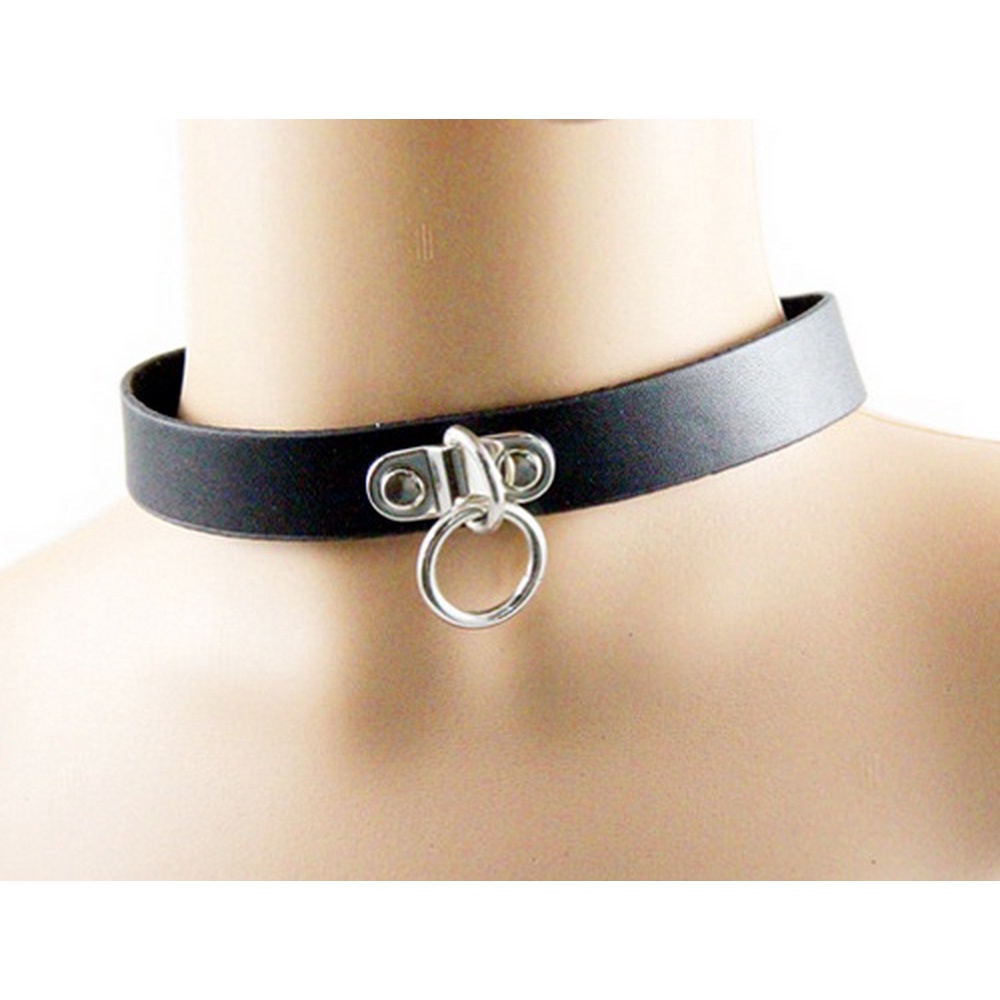 SK0006 - Leather Choker Gothic Adjustable Model Korea Kpop BTS EXO NCT