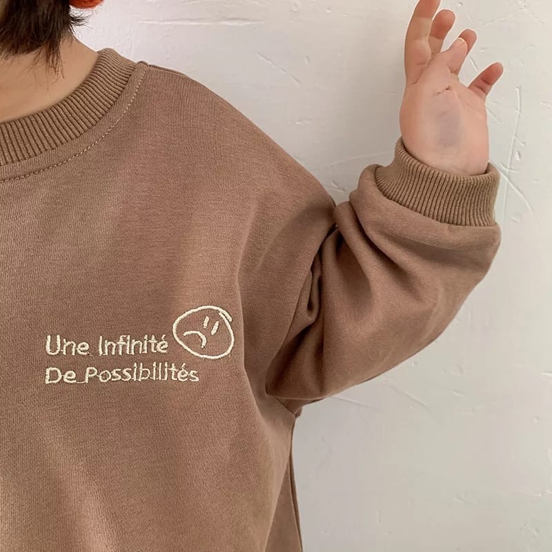 UNE INFINITE SWEATER ANAK FLEECE UNISEX TEBAL TERBARU'