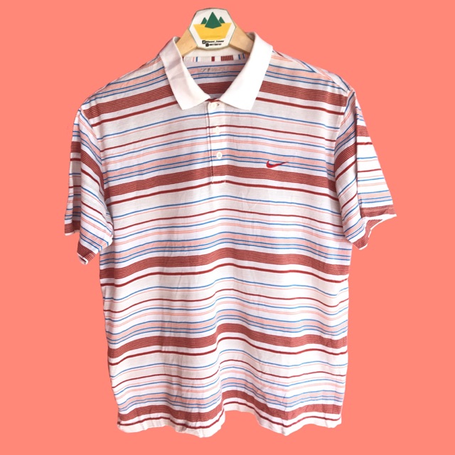 Nike Golf Polo Shirt White and Red Original