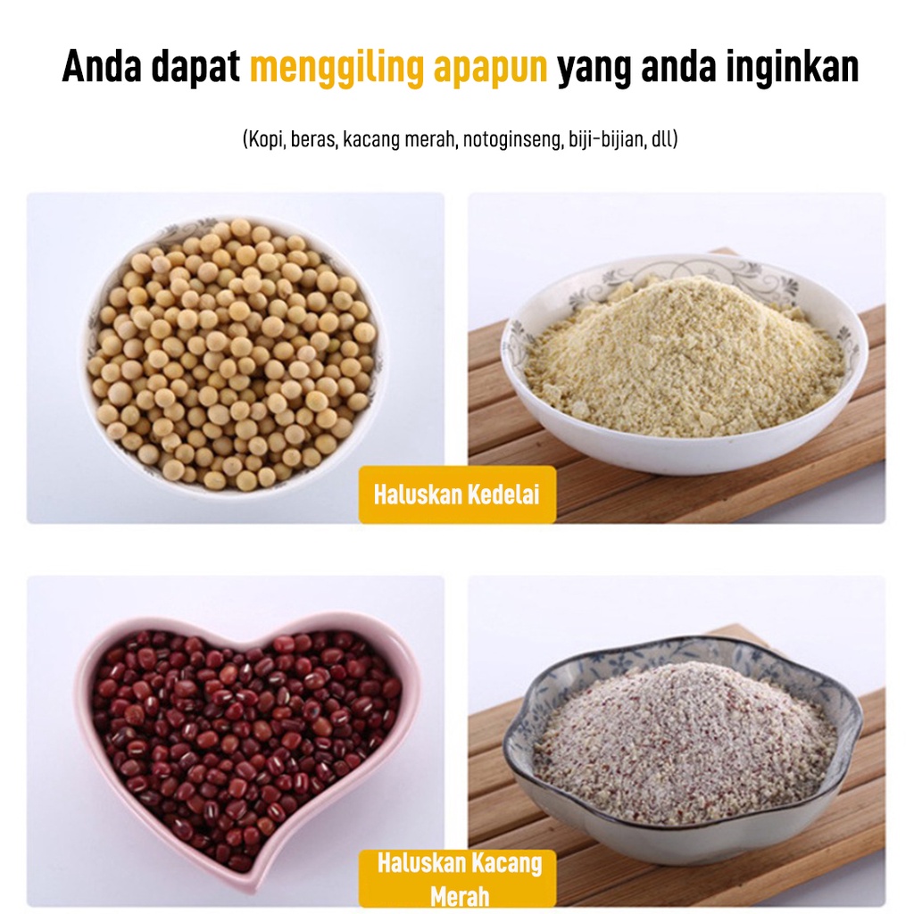 Alat Penggiling Biji - Bijian seperti Kopi/kacang/cabe Elektrik Model NW-8300 150W