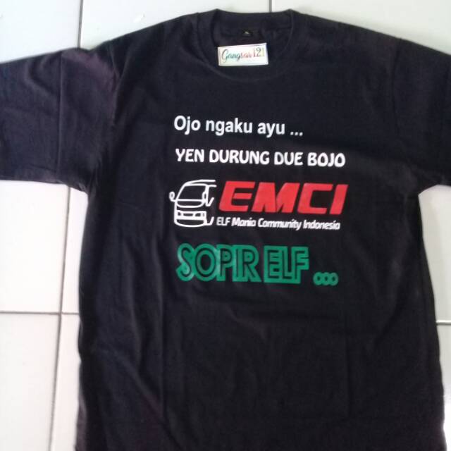 Kaos EMCI Sopir Elf distro keren dan termurah