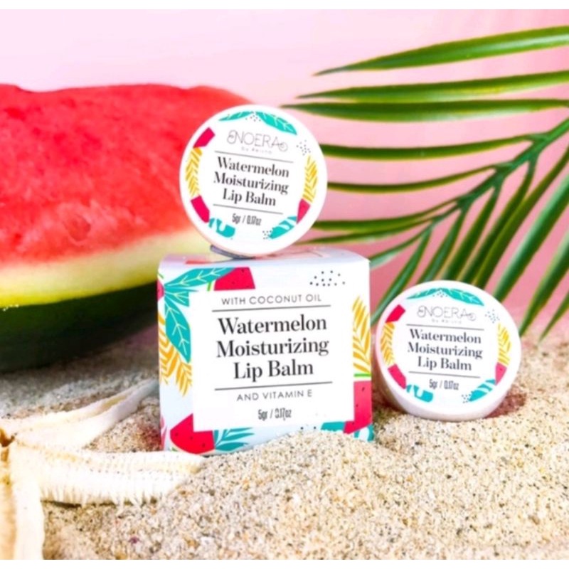 NOERA WATERMELON MOISTURIZING LIP BALM dan LIP SCRUB