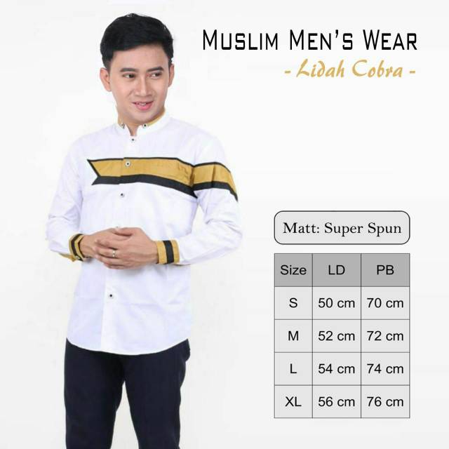  BAJU  KOKO  BAJU  MISLIM BAJU  PRIA LIDAH COBTA Shopee Indonesia