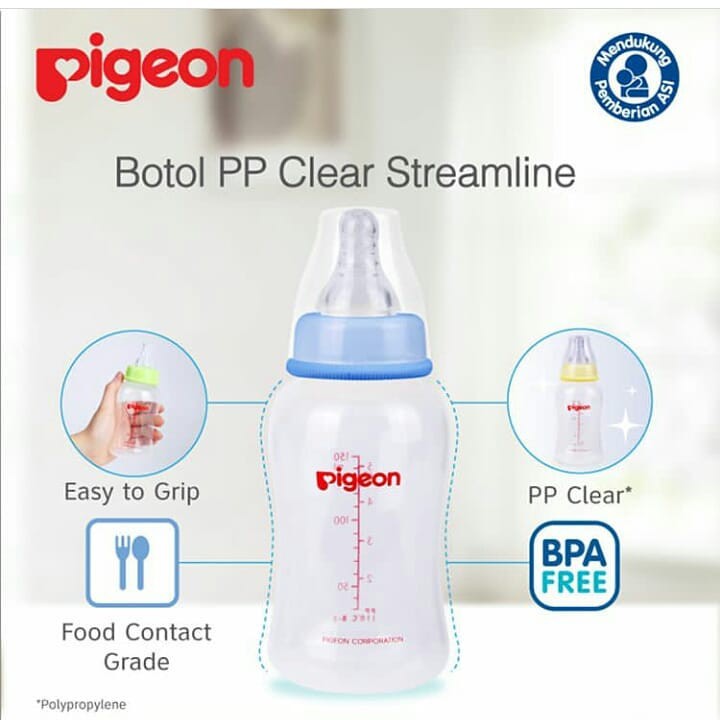 Pigeon Flexible 0+ Bulan 150ml Streamline Clear PP Bottle