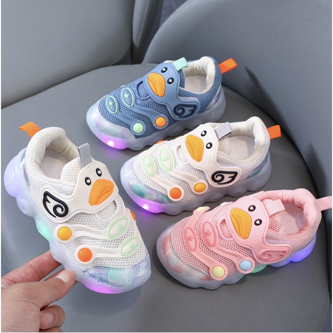 babyfit DUCKO sepatu sneakers anak cewek cowok sepatu lampu LED import gs-0515r