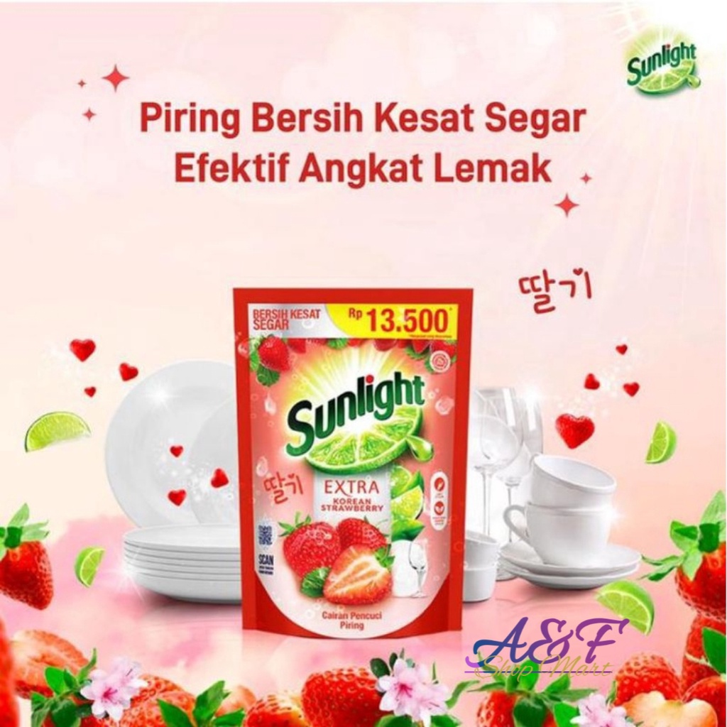 Sunlight Korean Strawberry 560ml - Sabun Cuci Piring