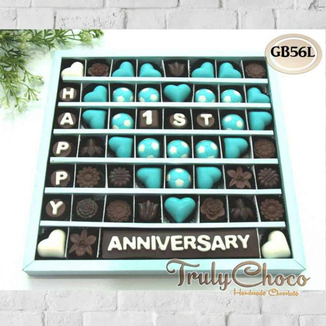 

Kado anniversary special coklat trulychoco tema bola