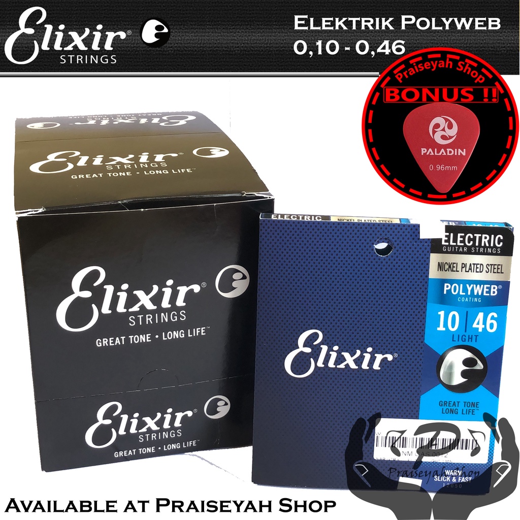 Elixir Senar Gitar Elektrik Polyweb 09 dan 010 Original Guitar String Electric