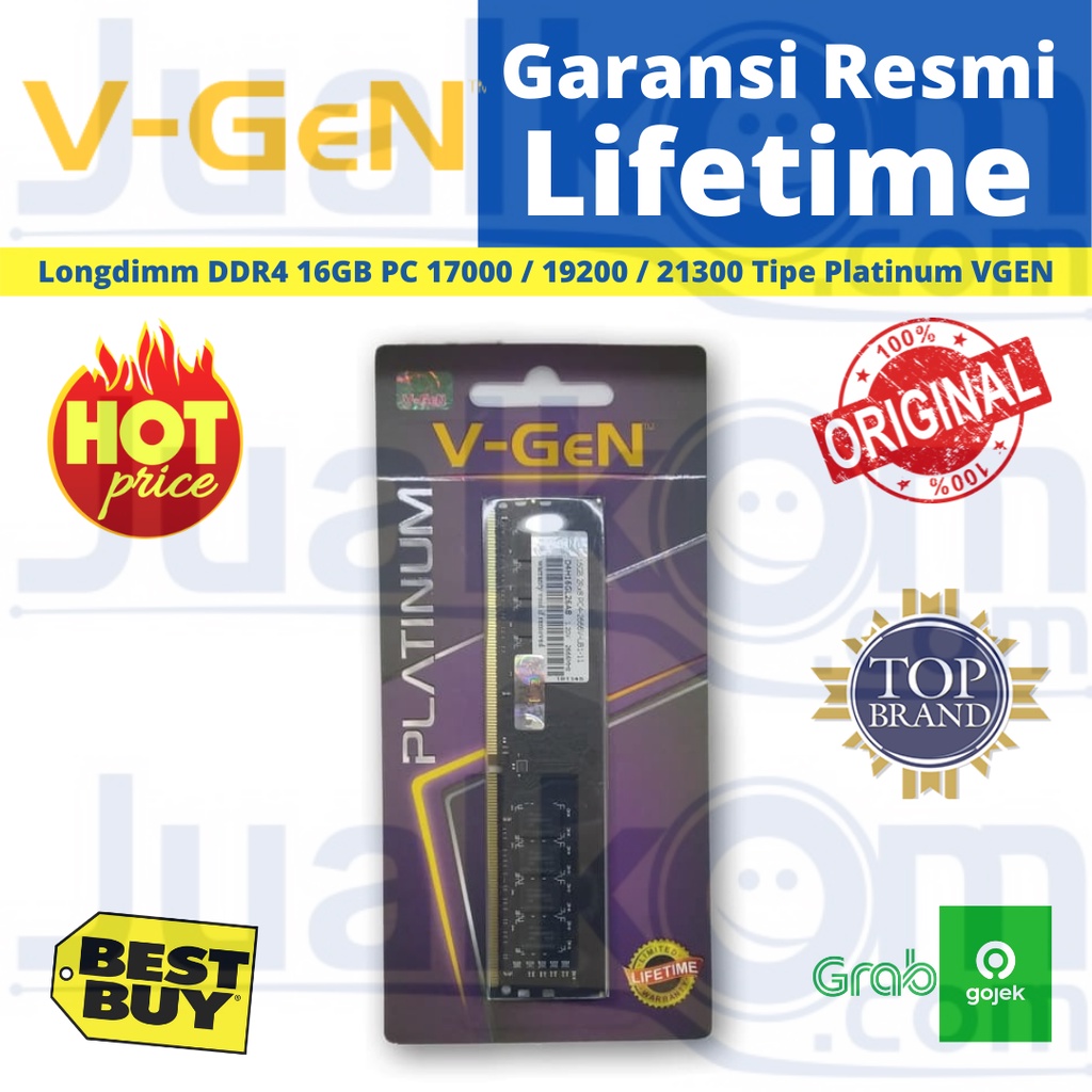 V-GEN Longdimm DDR4 16GB PC 17000 19200 21300 VGEN Tipe Platinum V GEN