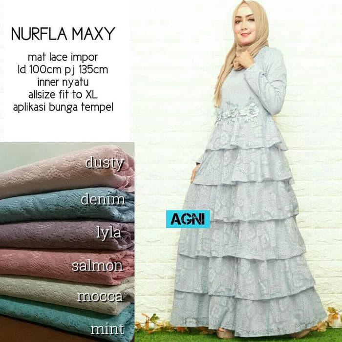 Terlaris Fashion Rosalia Nurfla Maxy Ori By Shakira / Dress Pesta / Dress