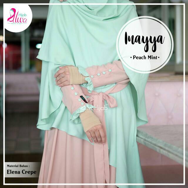 Gamis Innaya Set Busui Elena Crepe terlaris by Alwa hijab