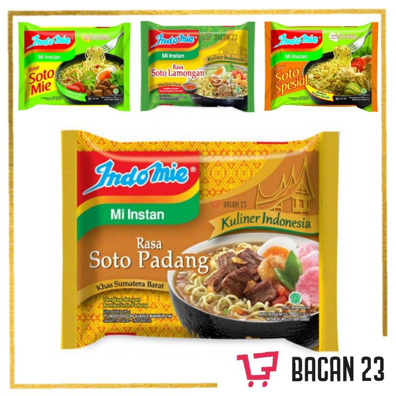  Indomie Soto All Varian 75gr Soto Special Padang 