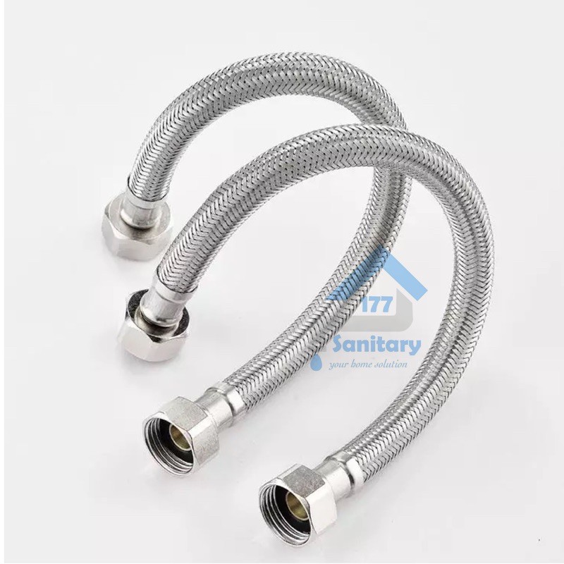 Fleksibel Anyam 30 Cm Stainless 304 Murah STR- Selang Air 30cm anyaman sambungan heater pemanas Flexible Hose valve stop kran kloset