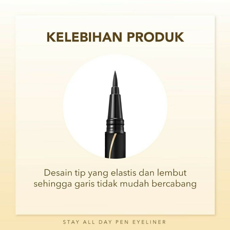 ✿ELYSABETHME✿ Y.O.U stay all day liquid eyeliner spidol anti luntur waterproof celak garis mata hitam tegas