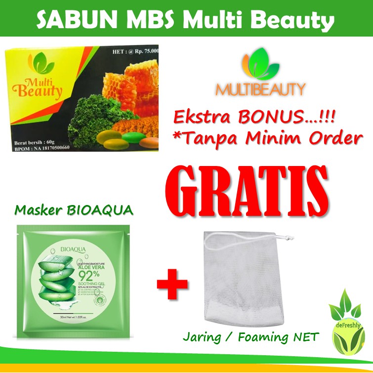 Sabun MBS Sabun Multi Beauty Soap Sabun Kecantikan Multibeauty EKSTRA BONUS ❤ ORIGINAL ❤