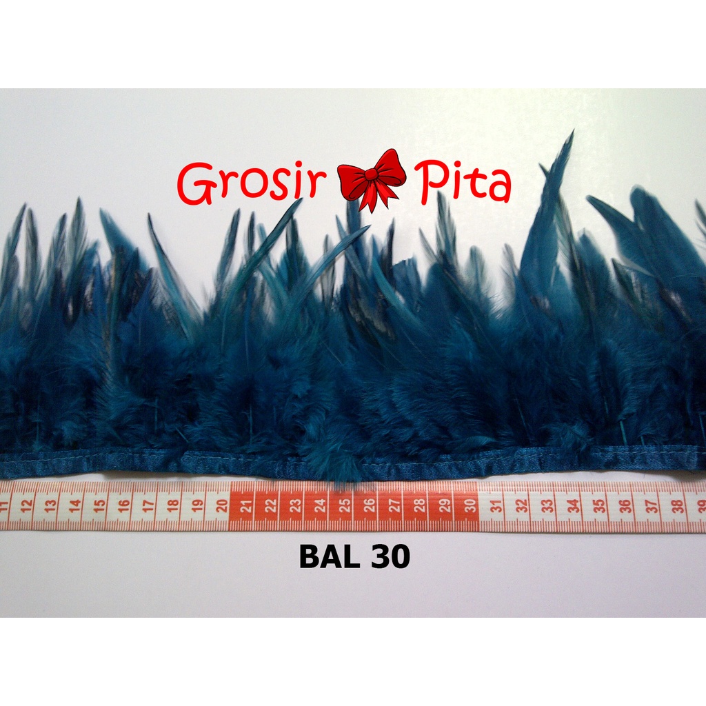 (1 yard) Bulu Ayam Lancip BAL 30 | Bulu Hias | Toko Bahan Craft | Grosir Pita