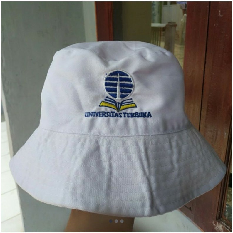 Topi bucket hat universitas Terbuka