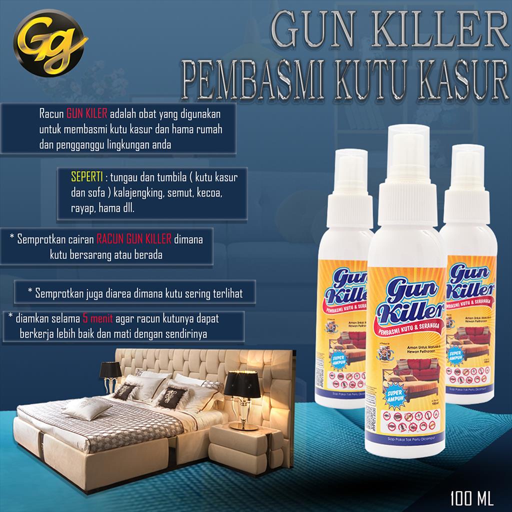 GUN KILLER PEMBASMI KUTU 100 ML ANTI TUNGAU KASUR INSEKTISIDA