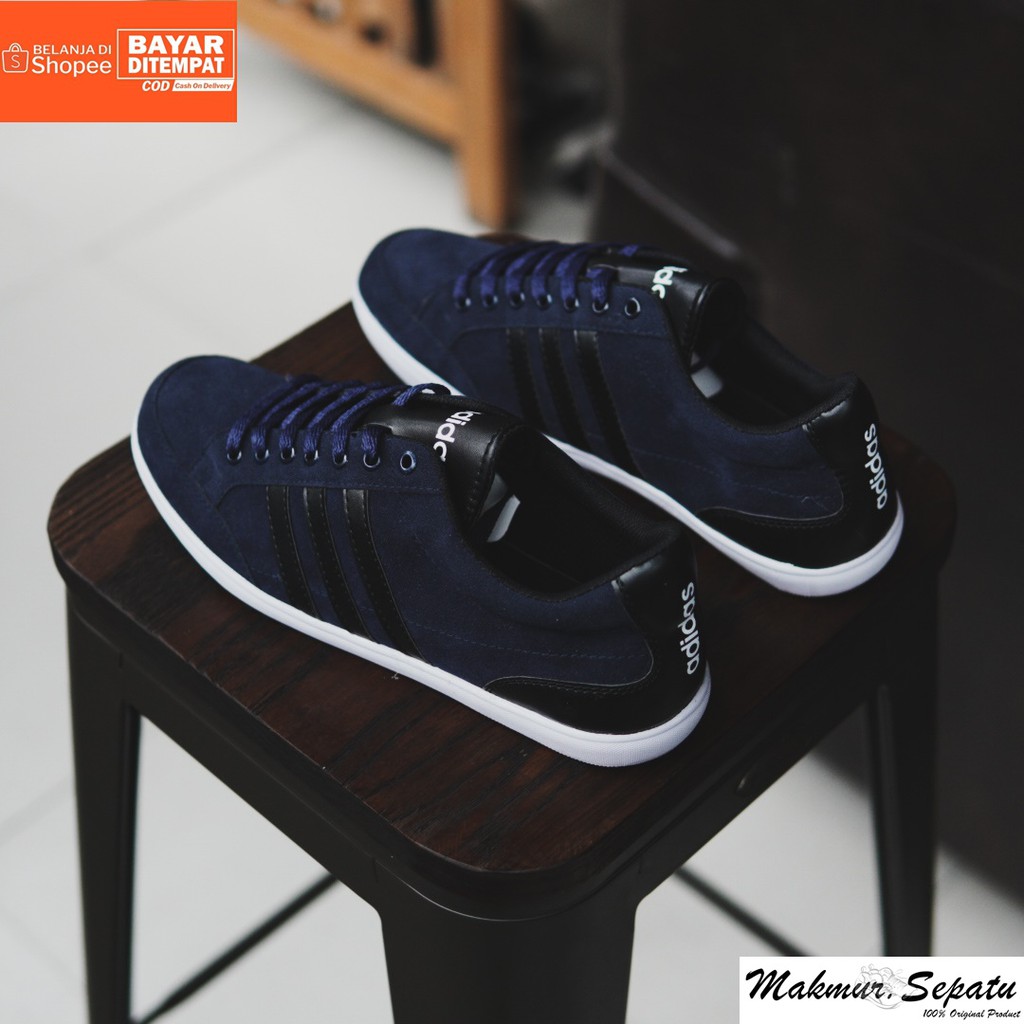 COD !! Sepatu Adidas Kapler Navy Casual Sneakers Bertali / Sepatu Pria Terbaru Trendy Size 39-44