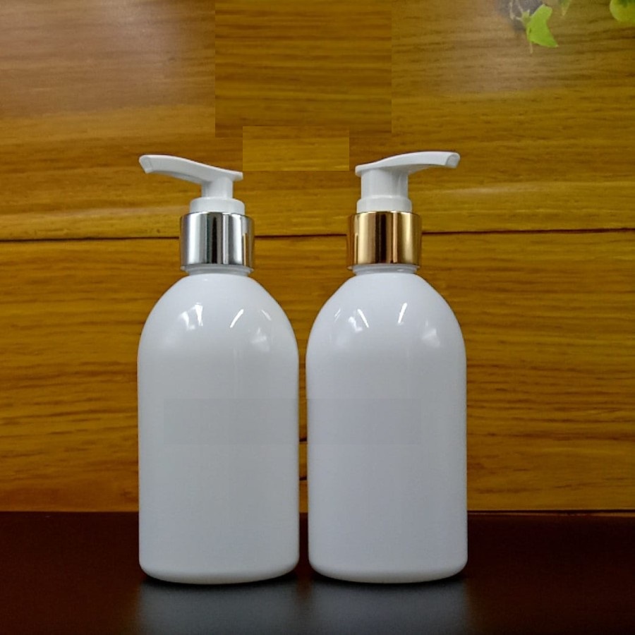 BOTOL 250ML PUMP GOLD / BOTOL PLASTIK 250ML OVAL PUTIH / BOTOL ISI ULANG SABUN SHAMPOO SANITIZER