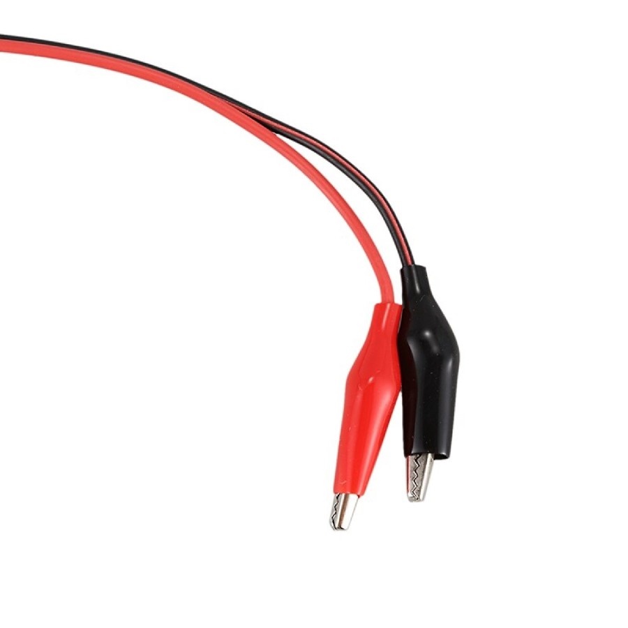 Kabel Aligator Clip to Banana Male 1 Meter Merah Hitam 1 Set