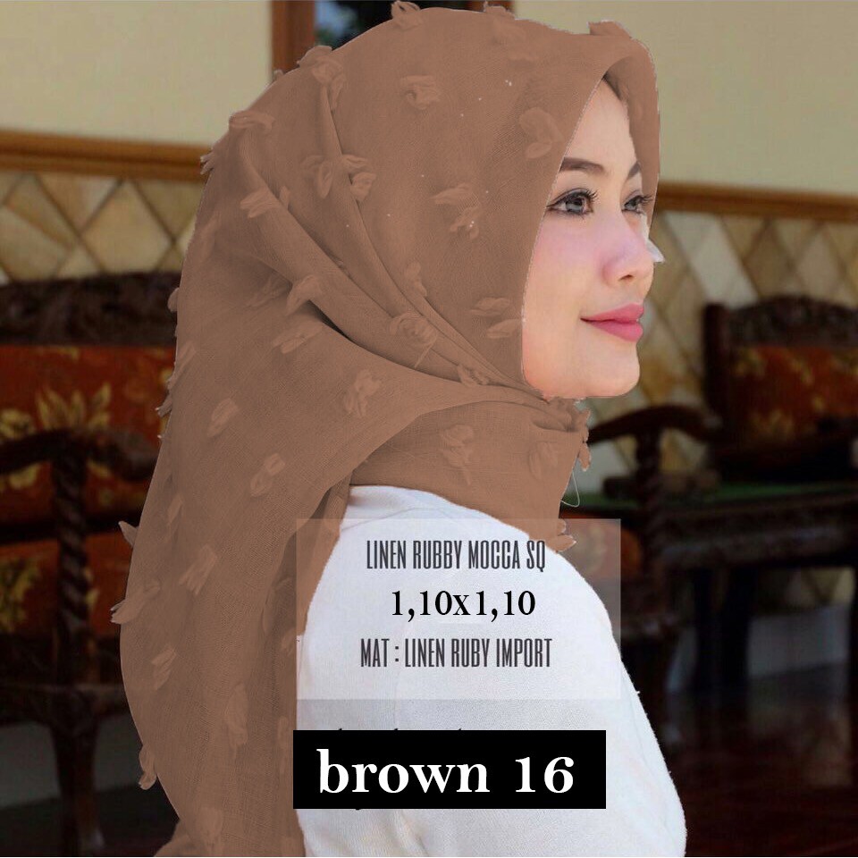 [pasmina rubia NI] Kerudung Wanita Matt Linen Varain Warna