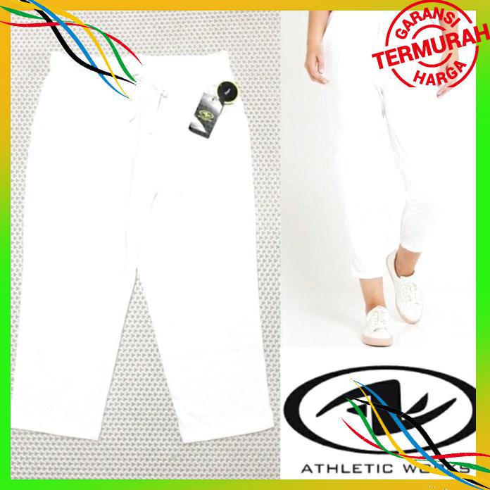 OLAHRAGA ATHLETIC WORKS WOMAN CAPRI PANTS 7 8 CELANA WANITA WIDE SWEAT BAYAR COD