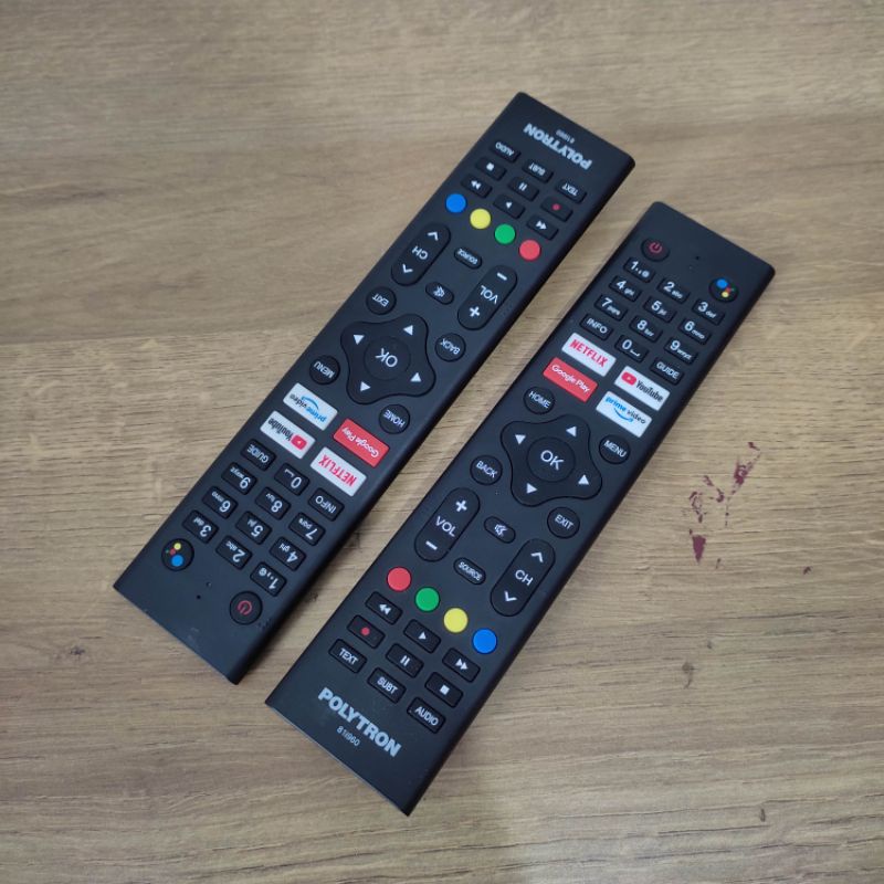 Remot TV POLYTRON Smart Android 100% Original Terbaru Support Bluetooth Google Assistant - Remot TV 
