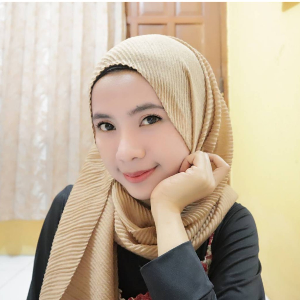 Plated Pashmina Pleated Shawl Hijab Plisket | Shopee Indonesia