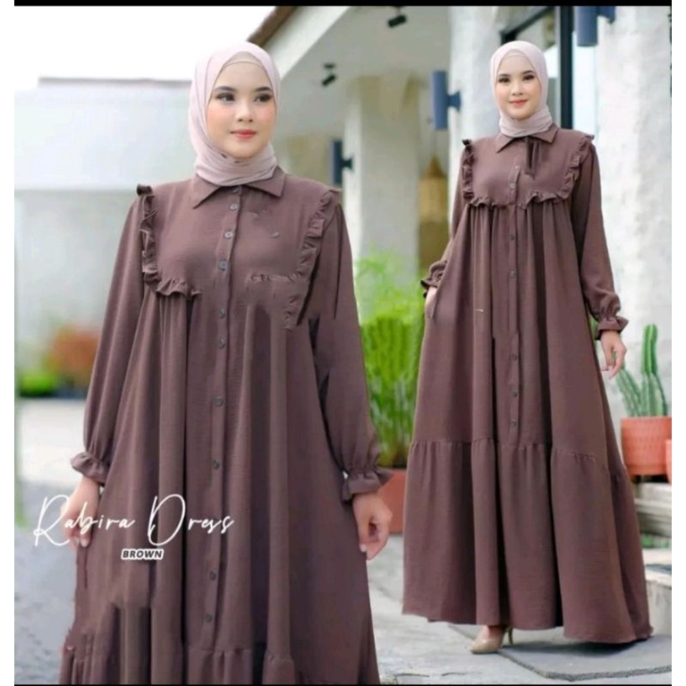 RABIRA DRESS GAMIS CRINKLE AIRFLOW DRESS WANITA TERBARU TERLARIS 2022 GAMIS TERMURAH