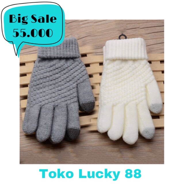 IMPORT MOLLAD Glove Touchscreen New Sarung Tangan Touchscreen Rajut Wool Winter Musim Dingin