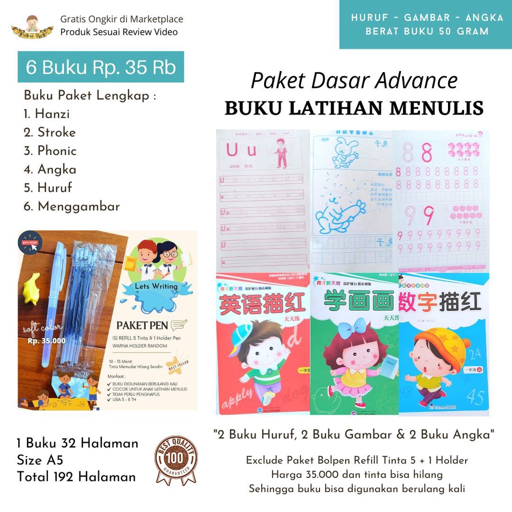 

Education Buku Latihan Menulis Tracking Anak