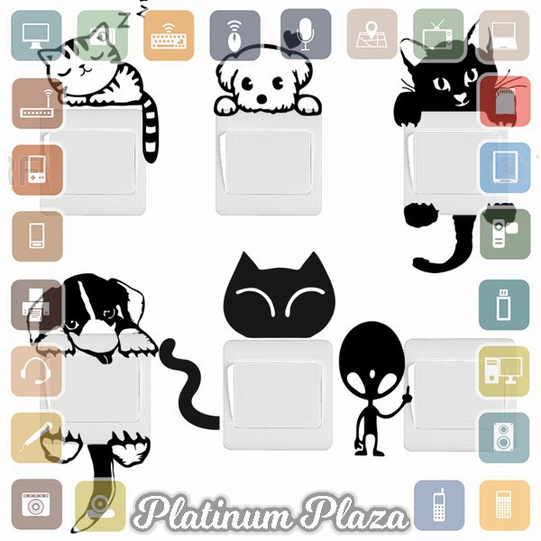 Sticker Wallpaper Dinding Sleeping Cat - Black`F7SP40-