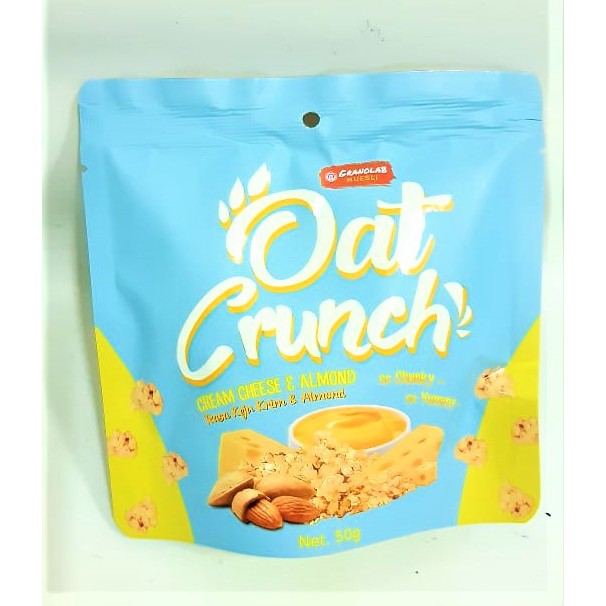 

SNACK CEMILAN SEHAT OAT GANDUM CRUNCH 50 GR KEJU KRIM ALMOND / BERRY YOGURT