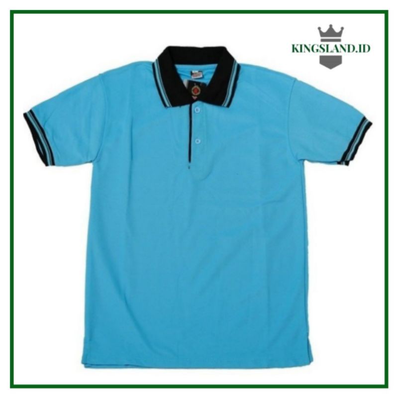 KAOS KERAH POLO PRIA WARNA BIRU MUDA TERBARU