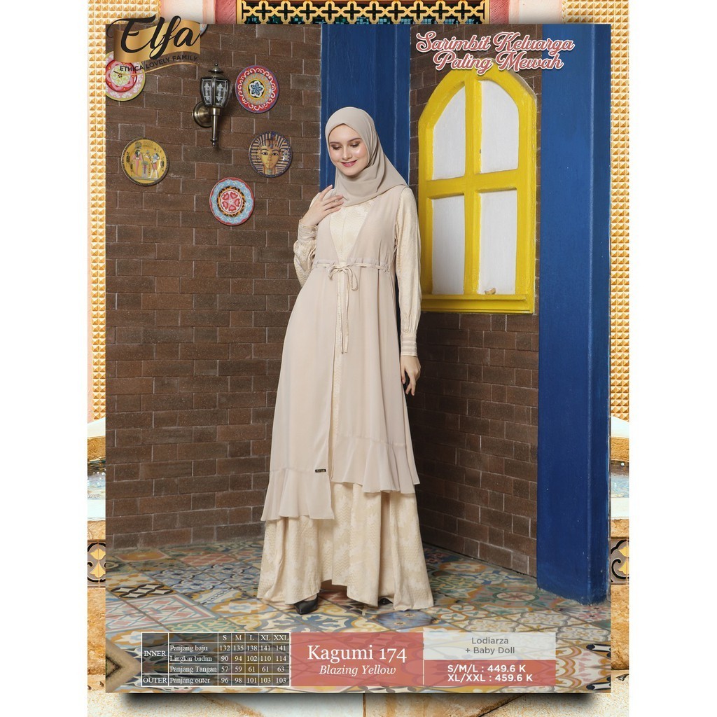 (BISA COD) GAMIS TERBARU ETHICA KAGUMI 174 BLAZING YELLOW | GAMIS ETHICA TERBARU