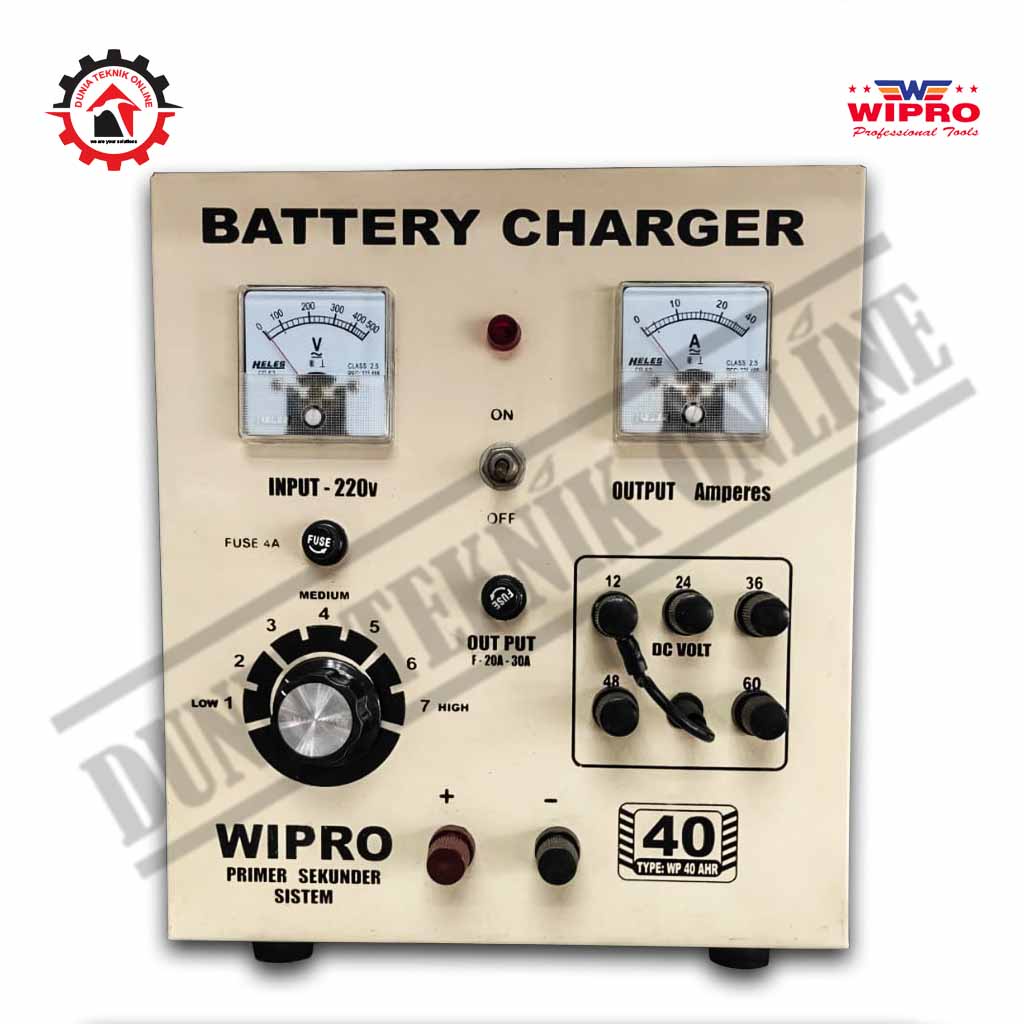Charger Aki WIPRO WP40A Battery Charger Accu WP 40A AHR Awet