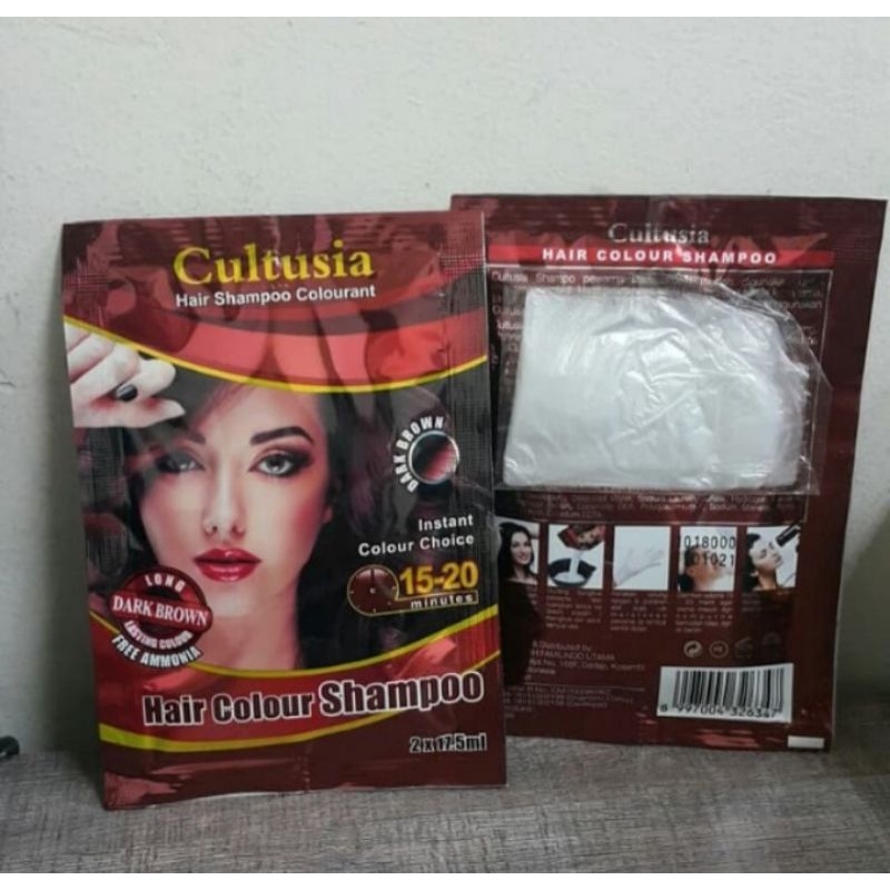 Cultusia Hair Colour Shampo Drak Brown Sachet