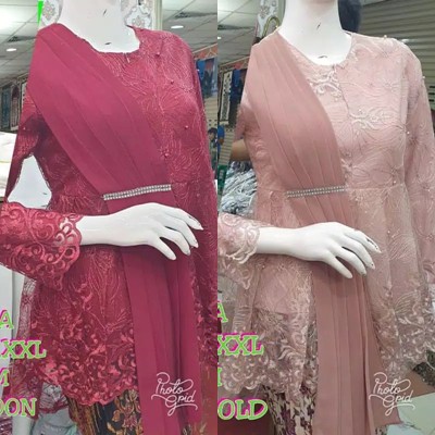 SETELAN AURORA TILE + ROK KEBAYA MODERN/KEBAYA TILE/KEBAYAPESTA/PAKAIANWANITA/BAJUWANITA/KEBAYAJUMBO